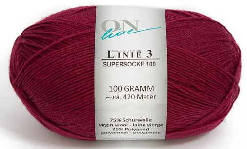 LINIE 3 SUPERSOCKE 100 uni Sockenwolle