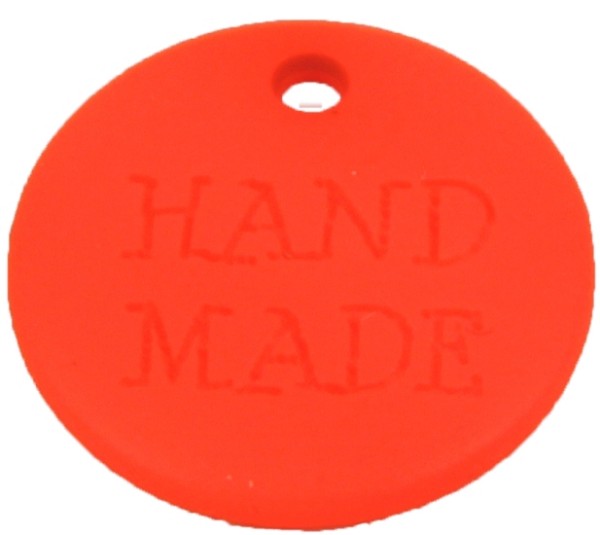 Aufnäher "Hand Made" NEON orange