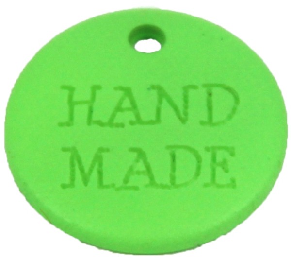 Aufnäher "Hand Made" NEON grün